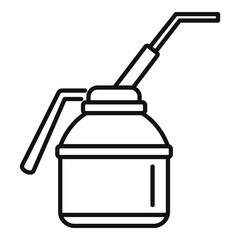 Car repair pot icon. Outline car repair pot vector icon for web design isolated on white background