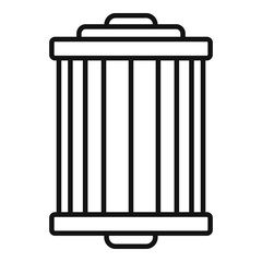 Car air filter icon. Outline car air filter vector icon for web design isolated on white background