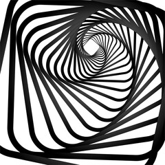 Abstract illusion black and white spiral background for Your design