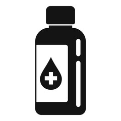 Medical bottle icon. Simple illustration of medical bottle vector icon for web design isolated on white background