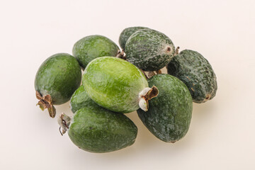 Tropical green sweet fruit Feijoa