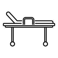 Ambulance bed icon. Outline ambulance bed vector icon for web design isolated on white background
