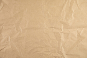 brown crumpled paper texture background.
