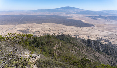 Mesmerizing view of the Cofre de Perote inactive volcanic mountain under the blue sky in Mexico