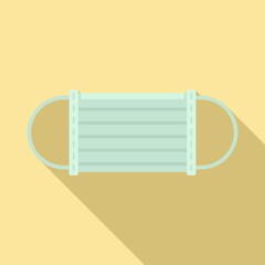 Protective medical mask icon. Flat illustration of protective medical mask vector icon for web design