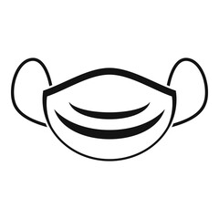 Flu medical mask icon. Simple illustration of Flu medical mask vector icon for web design isolated on white background