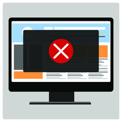 Vector illustration for Unsafe Website EPS10