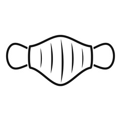 Naklejka premium Carbon medical mask icon. Simple illustration of Carbon medical mask vector icon for web design isolated on white background