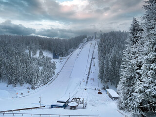 Schanzen im Kanzlersgrund bei Oberhof / Thüringen