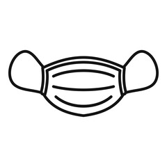 Doctor medical mask icon. Outline Doctor medical mask vector icon for web design isolated on white background