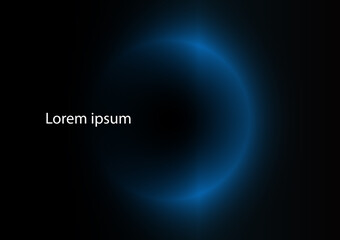 Circle with expose light like big bang lighting and shadow of hi-tech concept background for design.