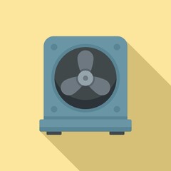 Thermostat fan icon. Flat illustration of Thermostat fan vector icon for web design