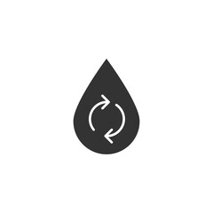 Save water icon isolated on white background. Recycle symbol modern, simple, vector, icon for website design, mobile app, ui. Vector Illustration