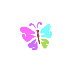Butterfly shaped on tooth Logo Template Vector icon design