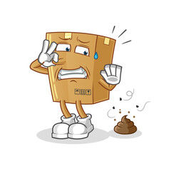 box with stinky waste illustration. character vector