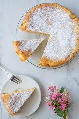 sweet home made vanilla cheesecake