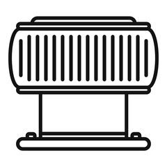 Ventilation filter icon. Outline Ventilation filter vector icon for web design isolated on white background