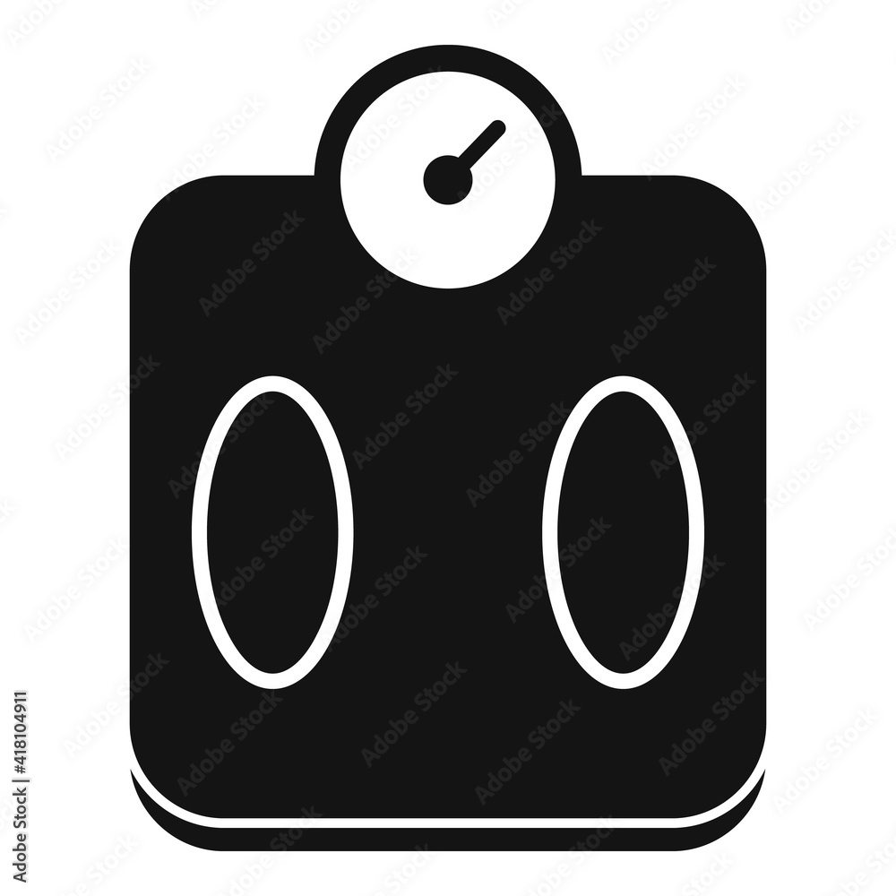 Poster robot smart scales icon. simple illustration of robot smart scales vector icon for web design isolat