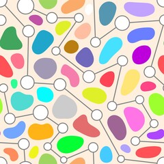 Colourful shapes abstract seamless pattern