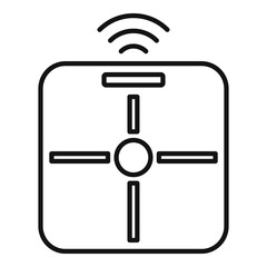 Digital smart scales icon. Outline Digital smart scales vector icon for web design isolated on white background