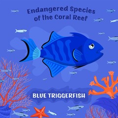 Obraz na płótnie Canvas Endangered reef fish