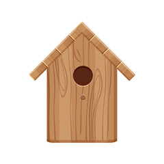 Obraz na płótnie Canvas wooden brown bird house vector illustration isolated