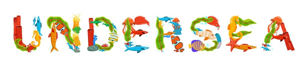 Creative undersea lettering