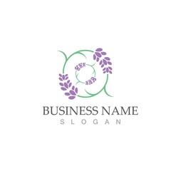 fresh lavender logo vector template