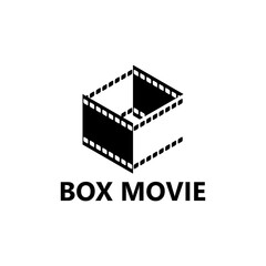Fototapeta na wymiar box movie logo template design