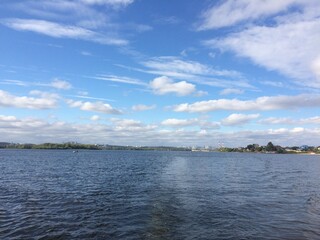 clouds over the lake