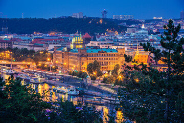 Fototapeta na wymiar Historic Prague by night, Czech Republic