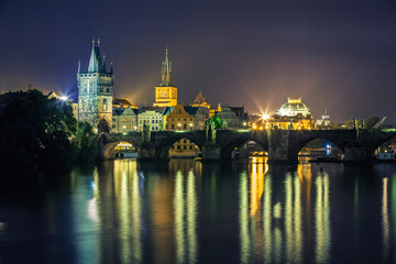 Fototapeta na wymiar Historic Charles Bridge in Prague, Czech Republic