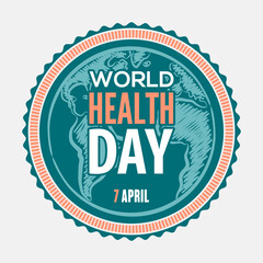 World Health Day poster or banner design concept. Vector illustration