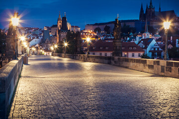 Obraz premium Historic Charles Bridge in Prague, Czech Republic