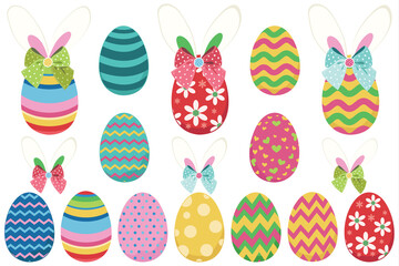 Cute Ribbon Bunny Ear Easter Egg