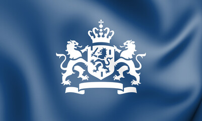 3D Flag of Rijksoverheid, Netherlands. 3D Illustration. - 418112750