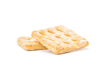 biscuit isolated on white background. cookie snack cut out