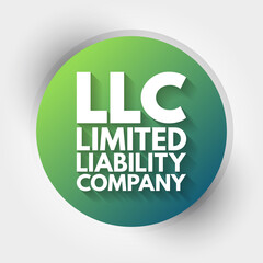 LLC - Limited Liability Company acronym, business concept background