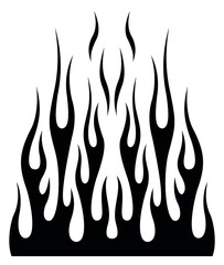 Tribal hotrod muscle car silhouette flame graphic for car hoods and roofs. Ideal for decals, stickers, mask and tattoos too. © Artoholics