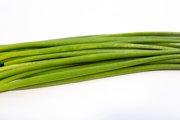 Chinese Chive isolated on white background.