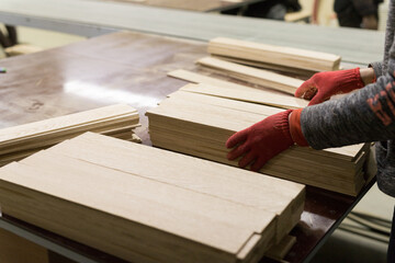 The close up of assembly workflow decorative not chipped wooden blocks