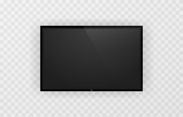 Device screen mockup. Blank screen tv mockup. Mock up for text or design. PNG. - obrazy, fototapety, plakaty