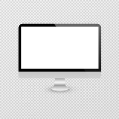 Device screen mockup. Blank screen monitor mockup. Mock up for text or design. PNG.