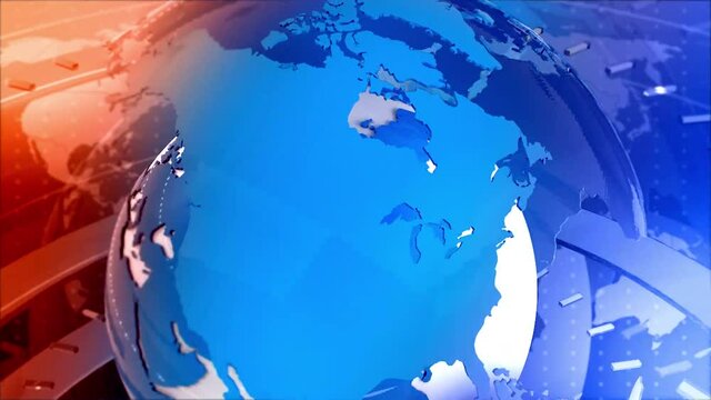 Digital World Map News Intro Background