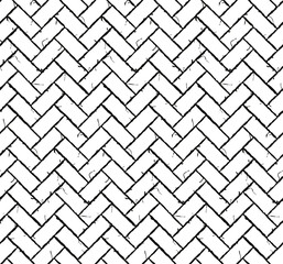 Texture of a brick wall. Abstract background of white brick masonry. Herringbone masonry. Vector illustration. Overlay template.