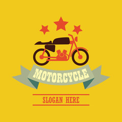 motorcycle logo emblems and insignia with text space for your slogan tagline. vector illustration