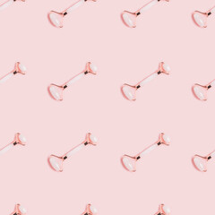 Patern concept beauty roller for massage gua sha. Spa treatments lifting massage