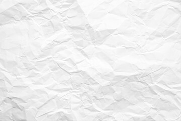 Clean white paper, wrinkled, abstract background.