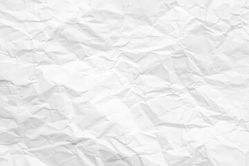 Naklejka premium Clean white paper, wrinkled, abstract background.