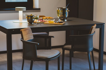 Party for two with champagne and appetizers